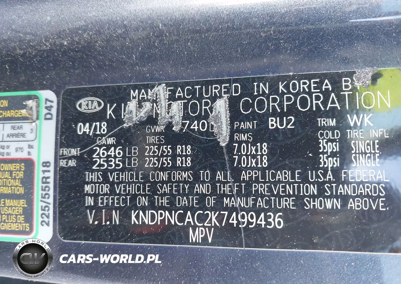 2019 Kia Sportage Ex VIN:KNDPNCAC2K7499436 - 9