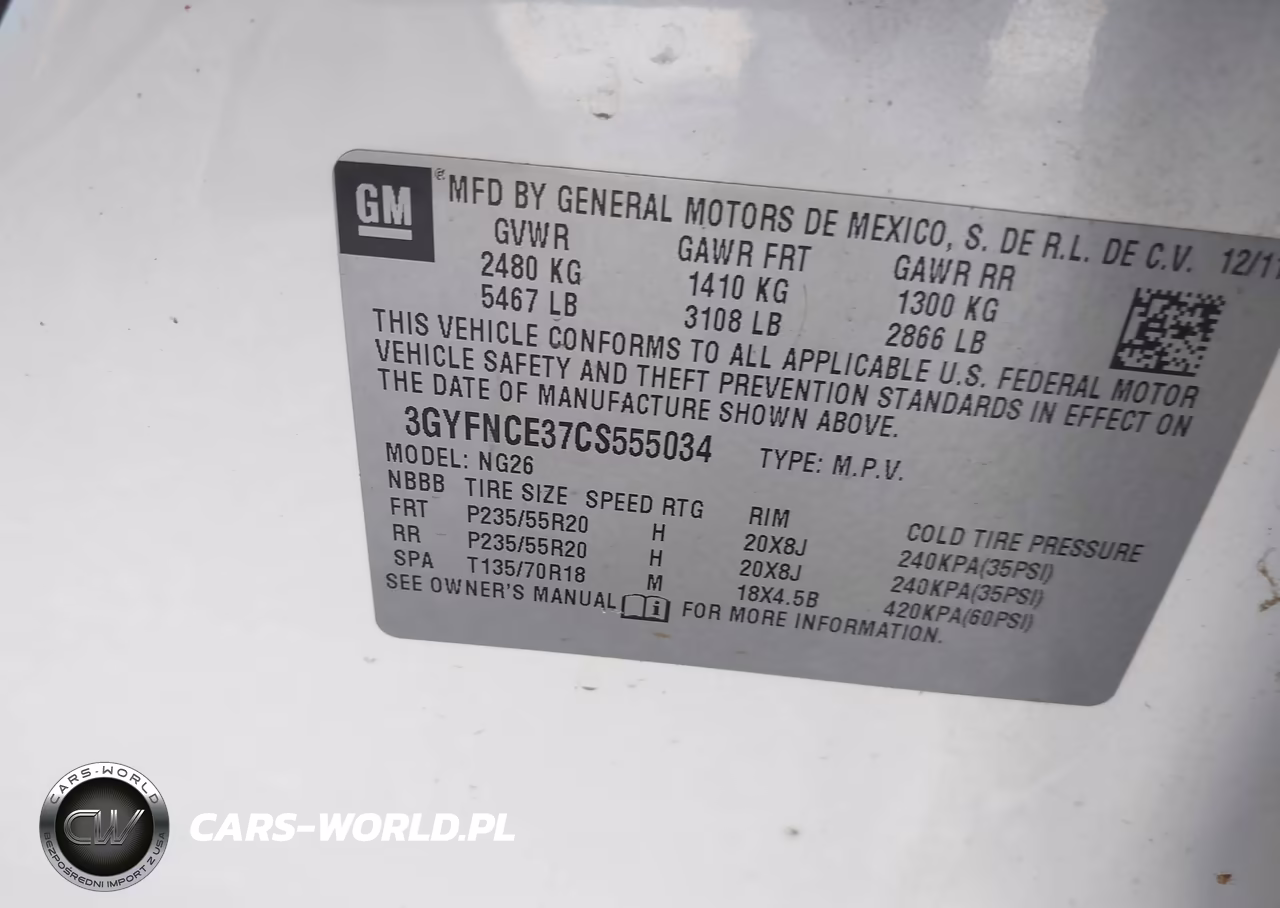 2012 Cadillac Srx Premium Collection VIN:3GYFNCE37CS555034 - 9