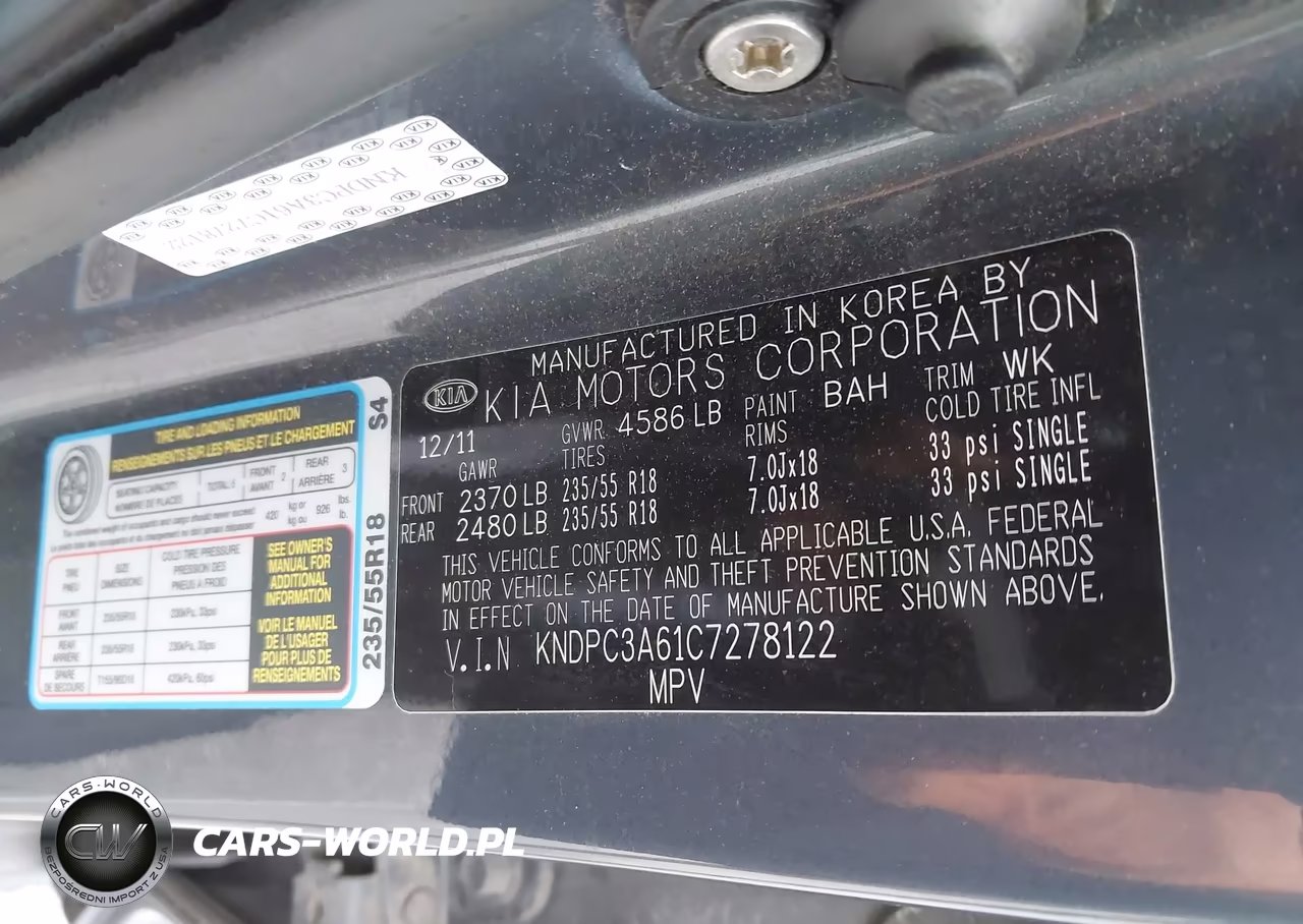 2012 Kia Sportage Sx VIN:KNDPC3A61C7278122 - 9