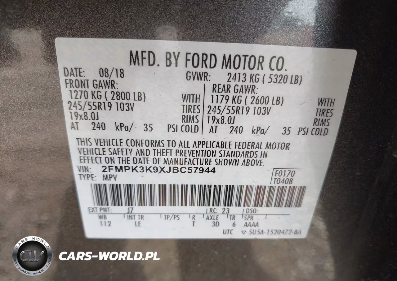 2018 Ford Edge Titanium VIN:2FMPK3K9XJBC57944 - 9