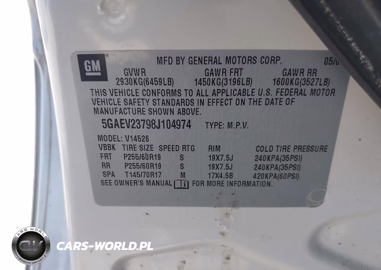 2008 Buick Enclave Cxl VIN:5GAEV23798J104974 - 9