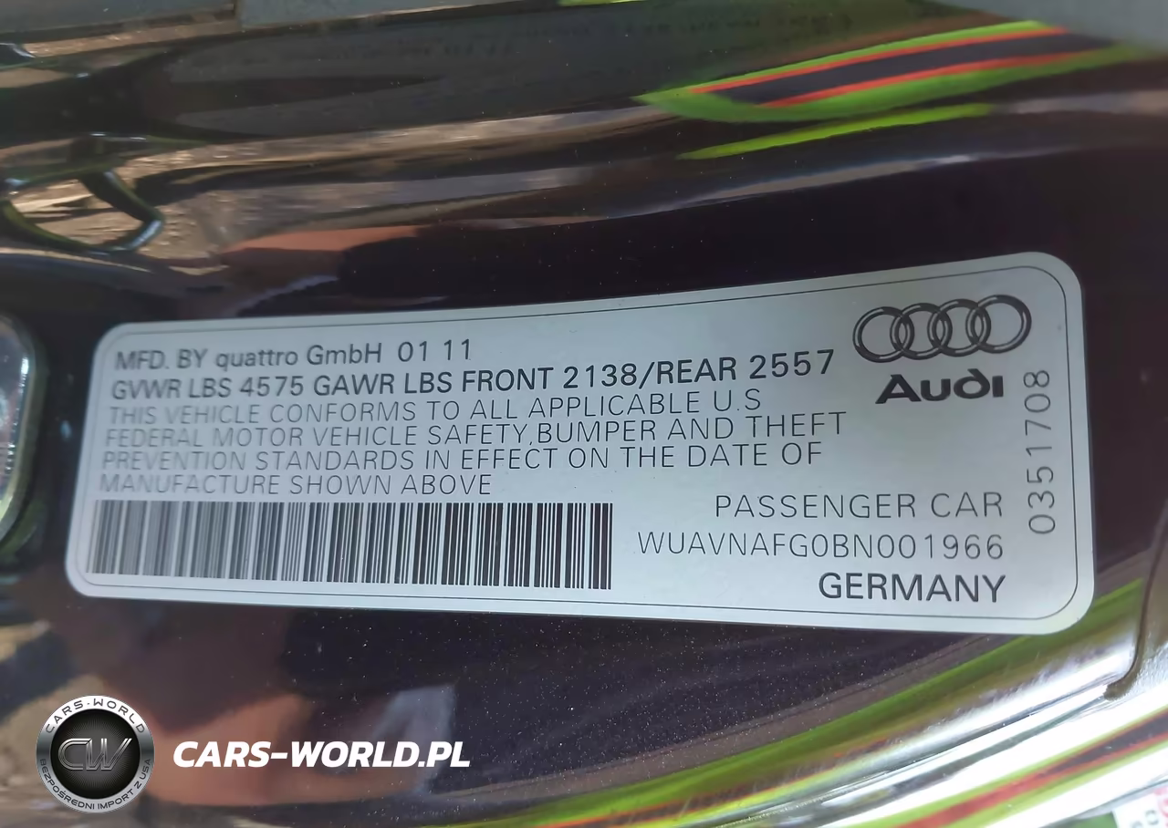 2011 Audi R8 5.2 VIN:WUAVNAFG0BN001966 - 9