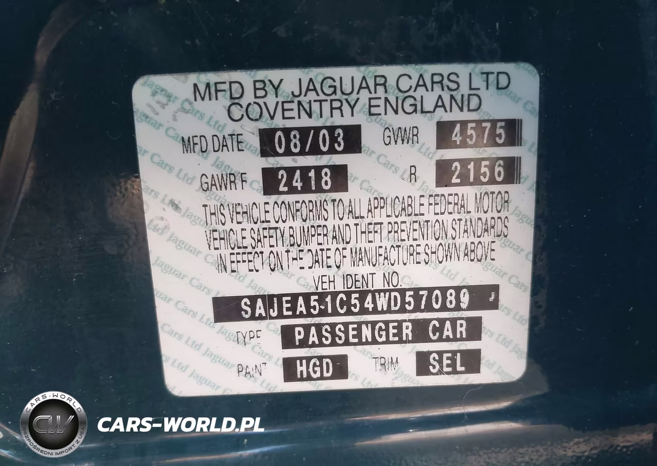 2004 Jaguar X-Type 3.0 VIN:SAJEA51C54WD57089 - 9