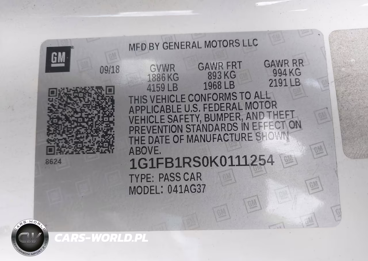 2019 Chevrolet Camaro 1Lt VIN:1G1FB1RS0K0111254 - 9