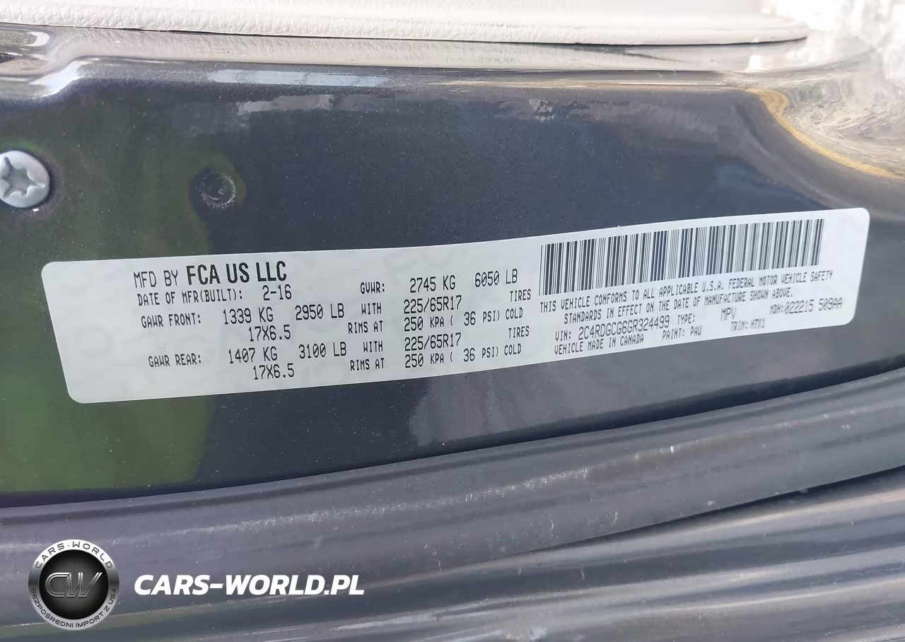 2016 Dodge Grand Caravan Sxt VIN:2C4RDGCG6GR324499 - 9