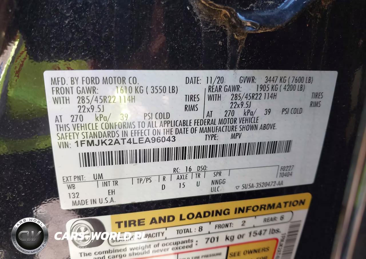 2020 Ford Expedition Limited Max VIN:1FMJK2AT4LEA96043 - 9