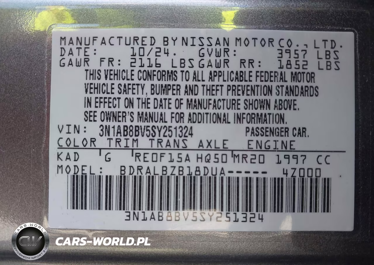 2025 Nissan Sentra S VIN:3N1AB8BV5SY251324 - 9