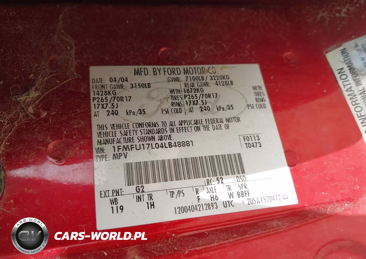 2004 Ford Expedition Eddie Bauer VIN:1FMFU17L04LB48881 - 9