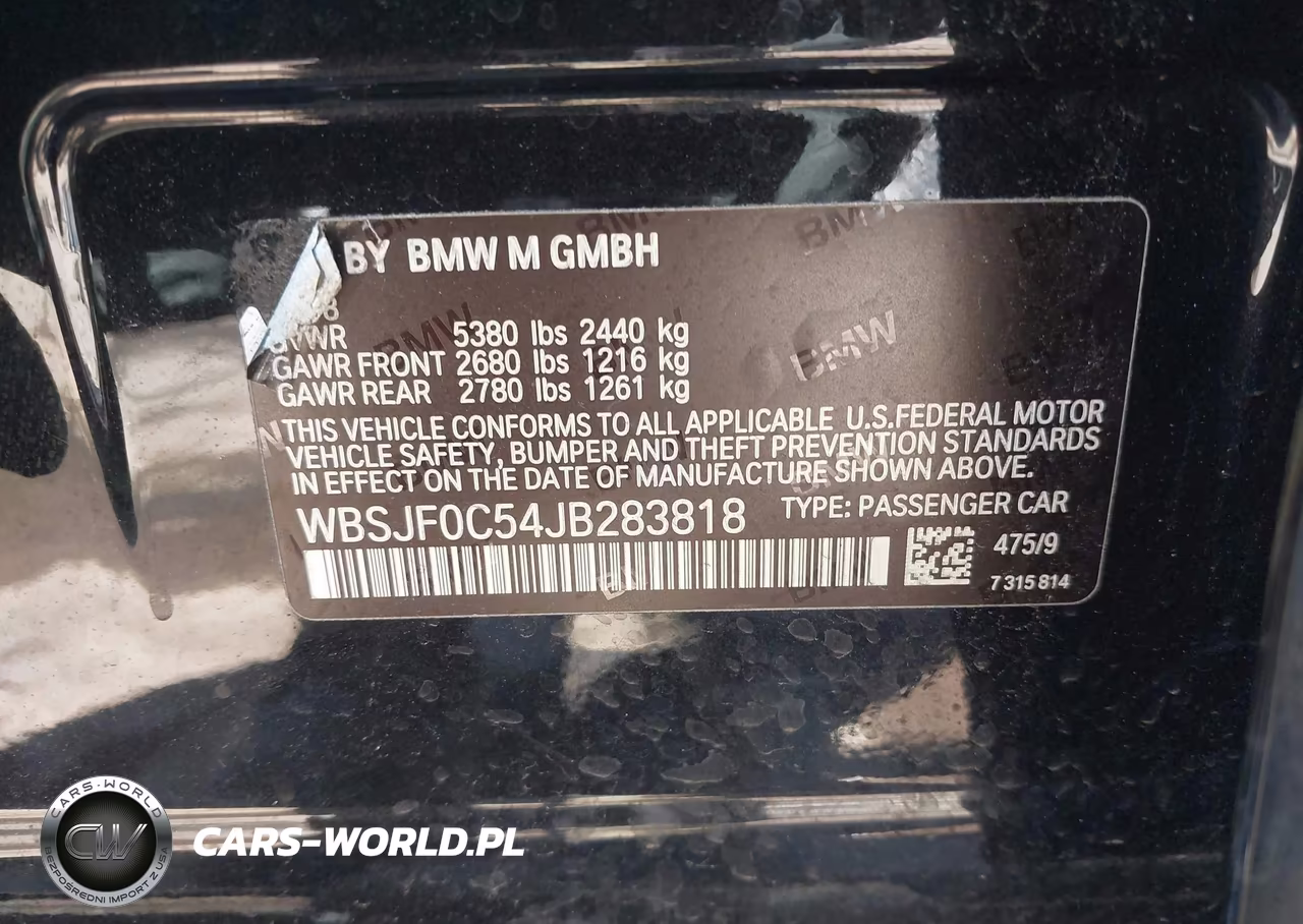 2018 BMW M5 VIN:WBSJF0C54JB283818 - 9