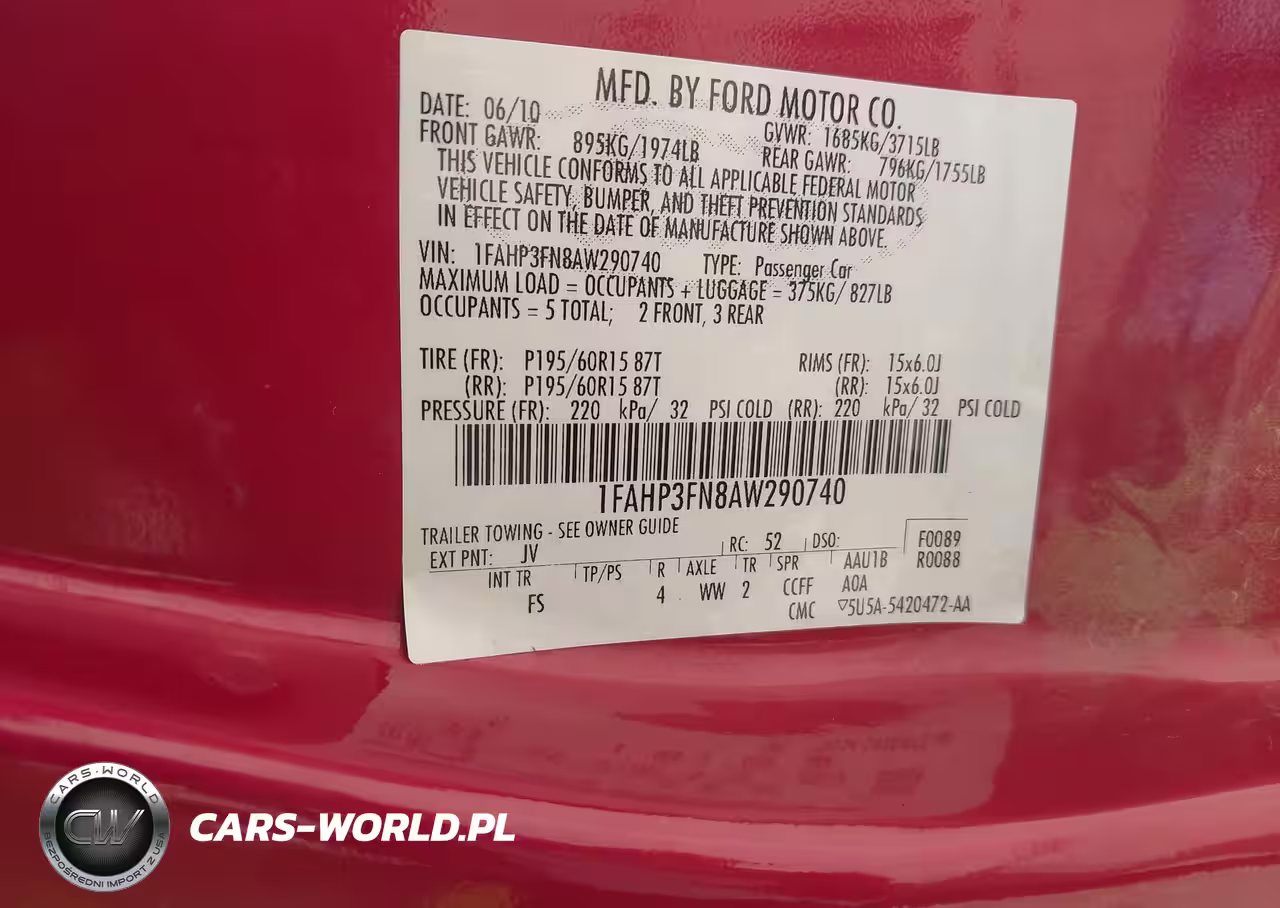 2010 Ford Focus Se VIN:1FAHP3FN8AW290740 - 9