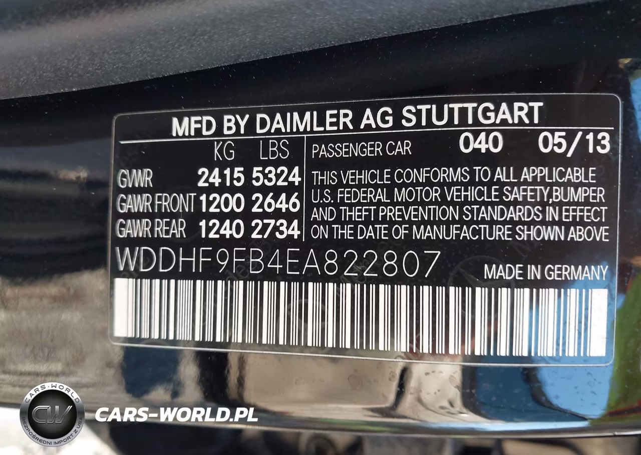 2014 Mercedes-Benz E 400 Hybrid Sport VIN:WDDHF9FB4EA822807 - 9
