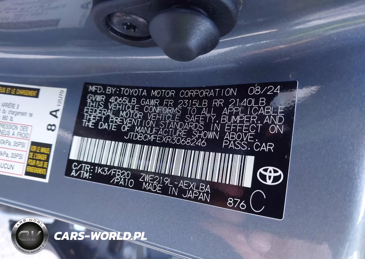 2024 Toyota Corolla Hybrid Le VIN:JTDBCMFEXR3068246 - 9