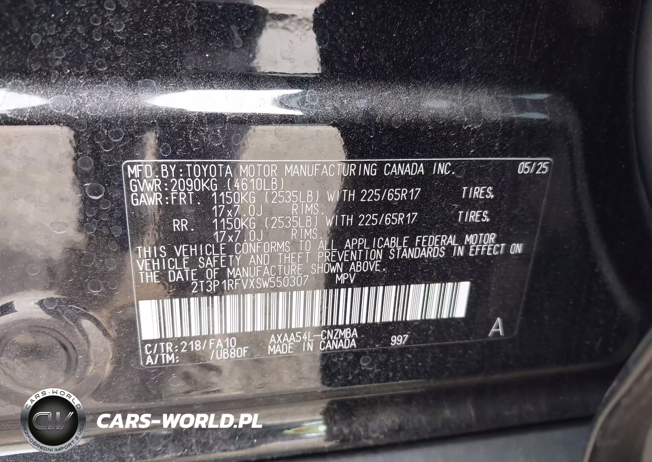 2025 Toyota Rav4 Xle VIN:2T3P1RFVXSW550307 - 9