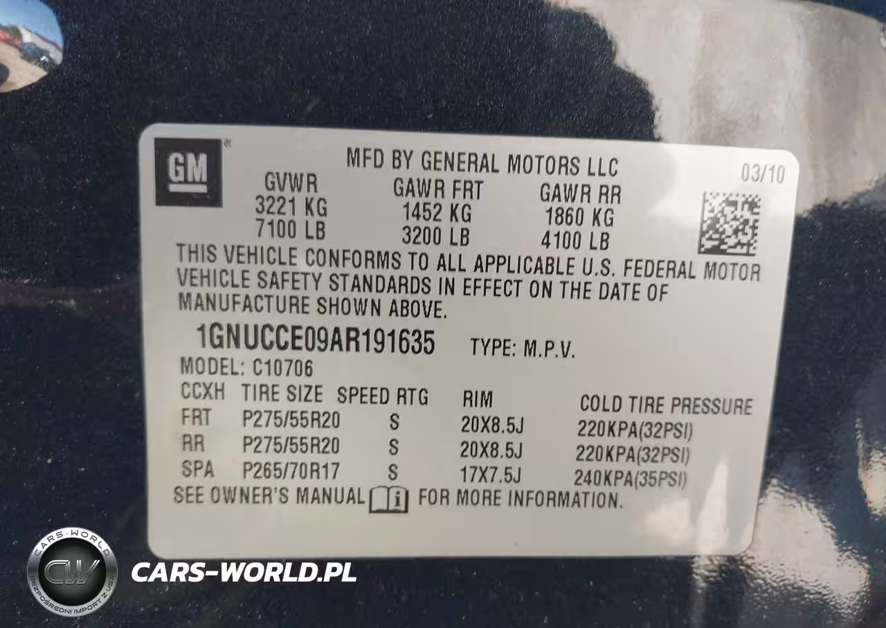 2010 Chevrolet Tahoe Ltz VIN:1GNUCCE09AR191635 - 9