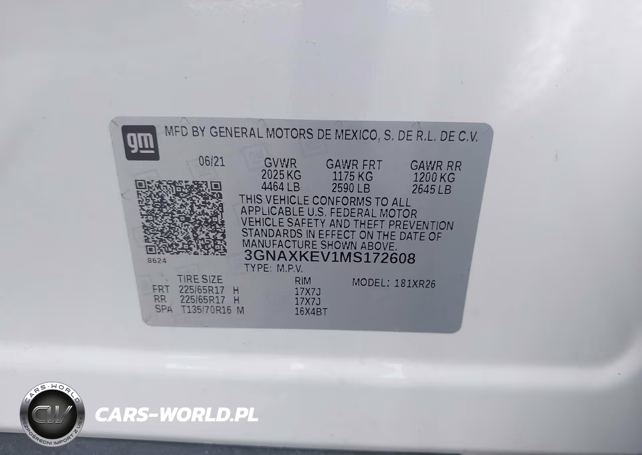 2021 Chevrolet Equinox Fwd Lt VIN:3GNAXKEV1MS172608 - 9