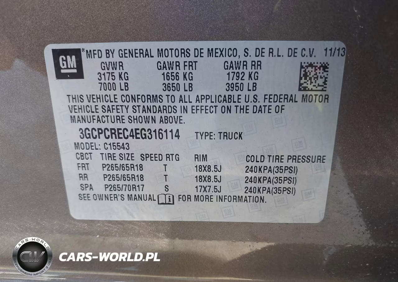 2014 Chevrolet Silverado 1500 1Lt VIN:3GCPCREC4EG316114 - 7