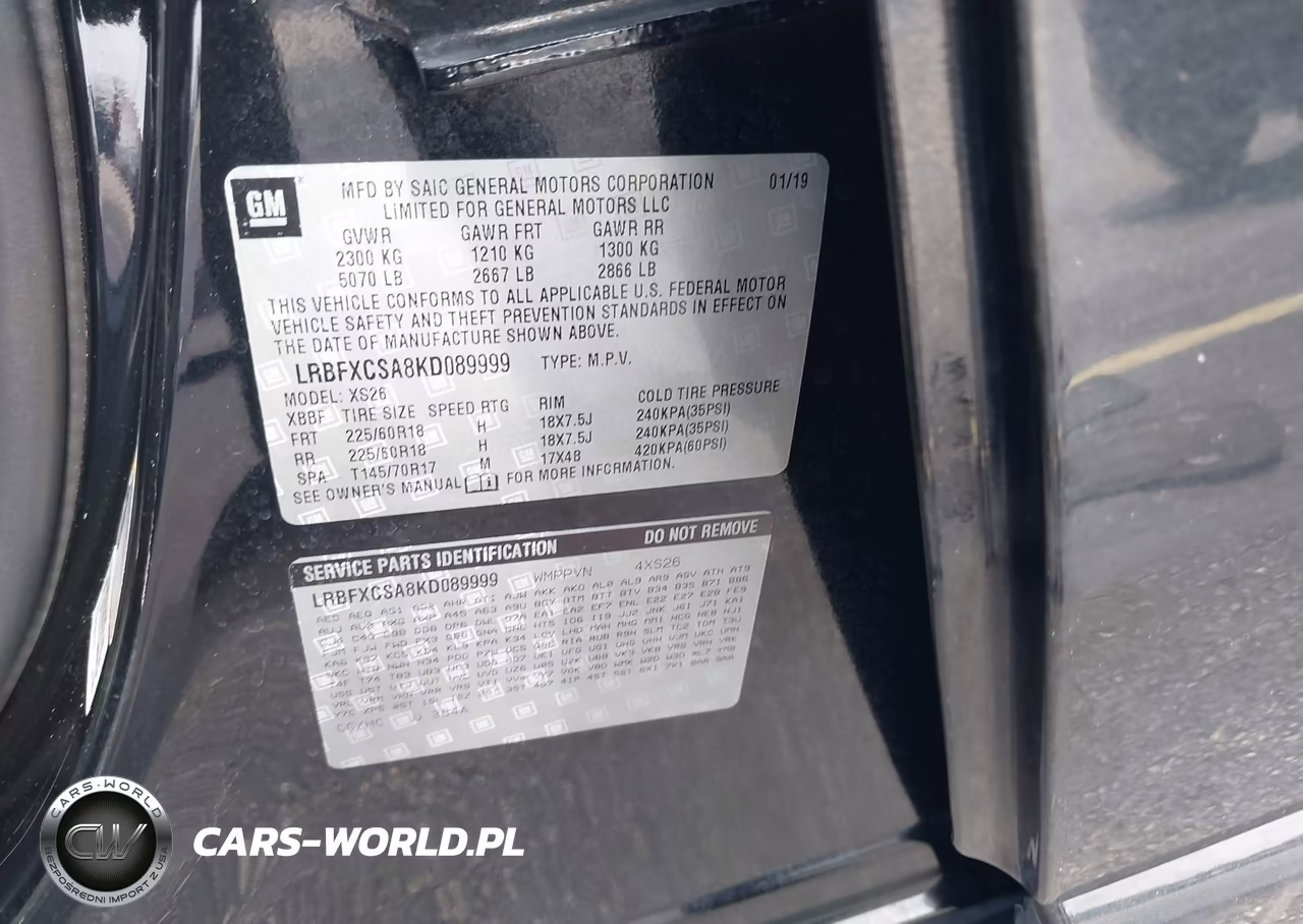 2019 Buick Envision Fwd Essence VIN:LRBFXCSA8KD089999 - 9