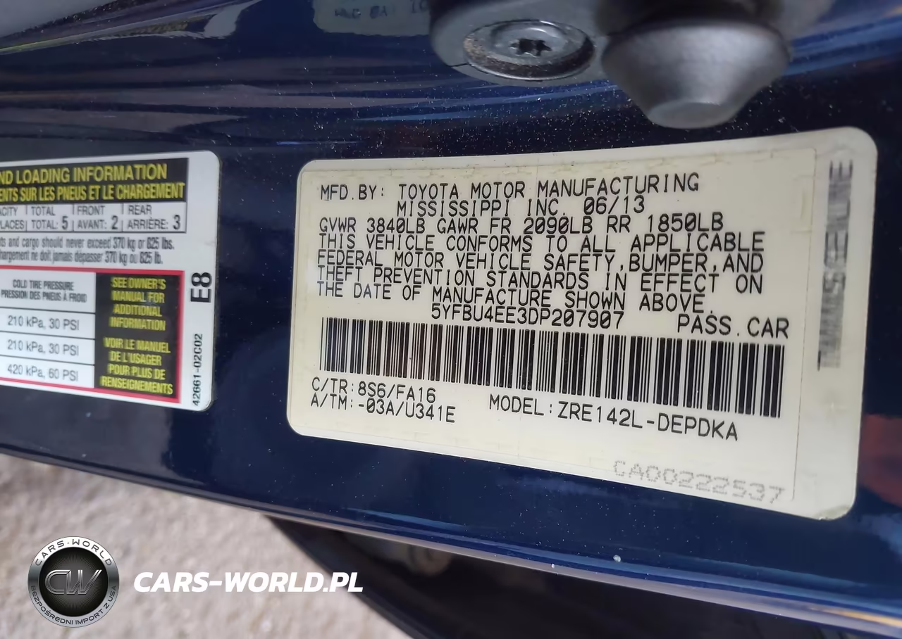 2013 Toyota Corolla L VIN:5YFBU4EE3DP207907 - 9