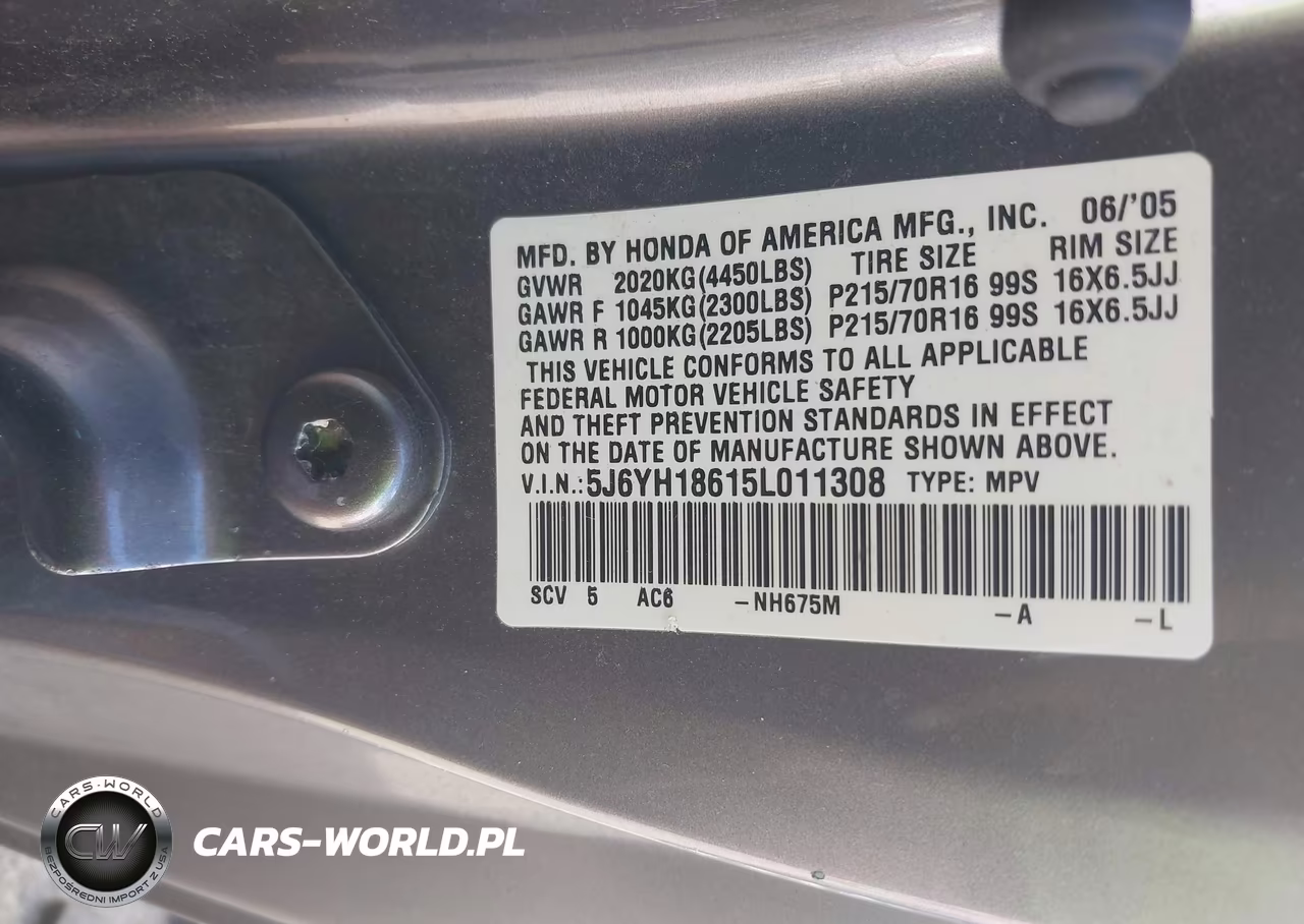 2005 Honda Element Ex VIN:5J6YH18615L011308 - 9