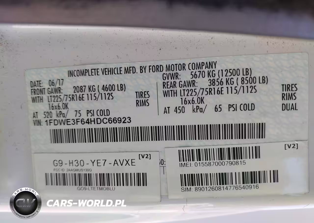 2017 Ford E-350 Cutaway VIN:1FDWE3F64HDC66923 - 8