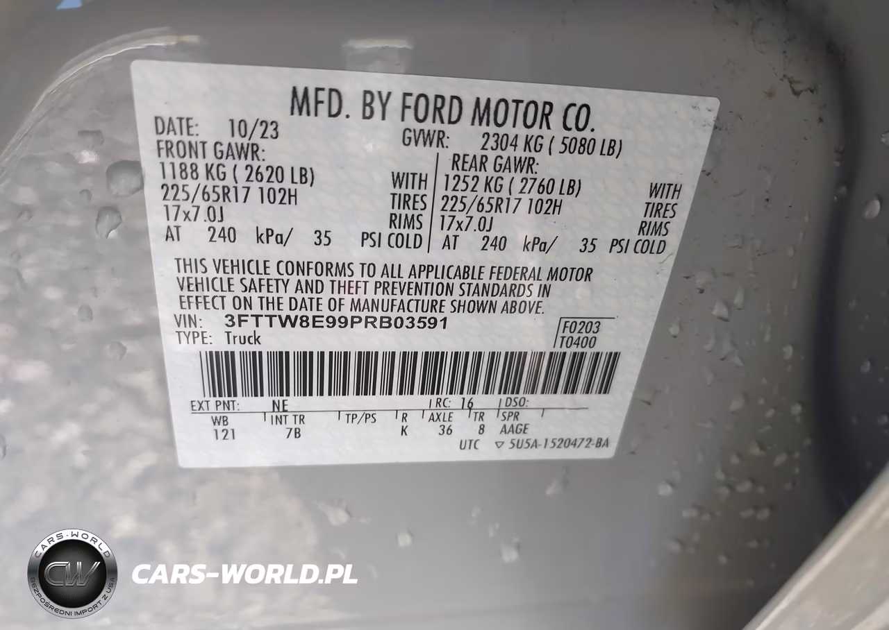 2023 Ford Maverick Xlt VIN:3FTTW8E99PRB03591 - 9