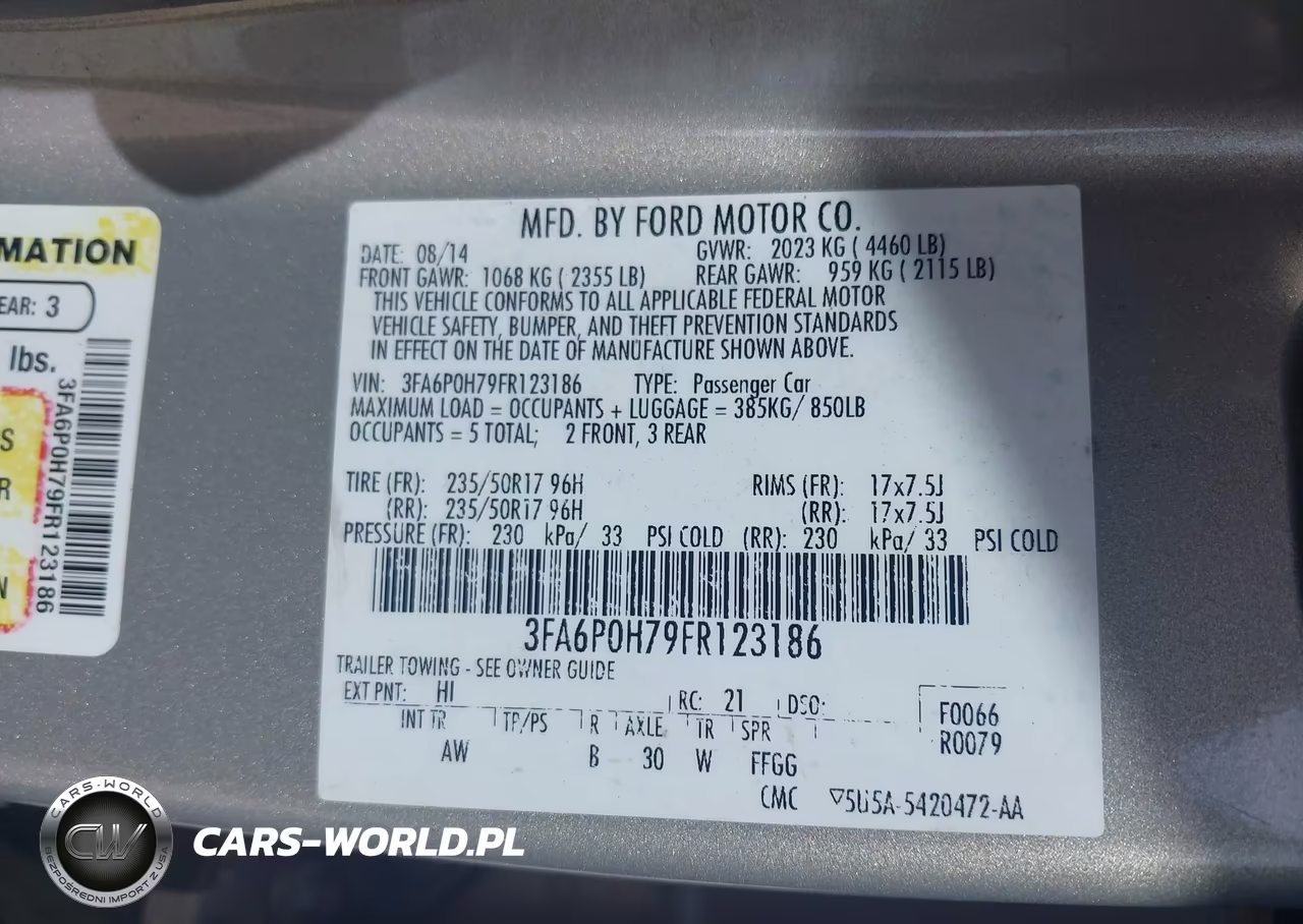 2015 Ford Fusion Se VIN:3FA6P0H79FR123186 - 9