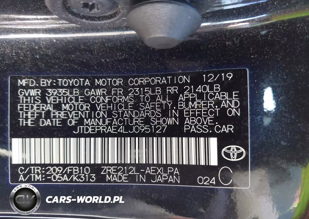 2020 Toyota Corolla Le VIN:JTDEPRAE4LJ095127 - 9