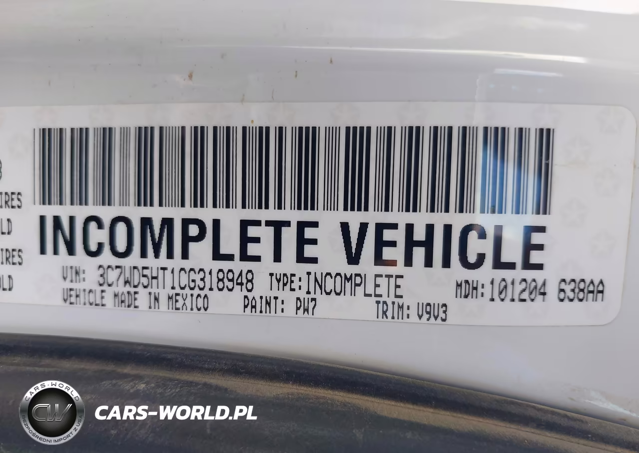 2012 Ram 2500 St VIN:3C7WD5HT1CG318948 - 9