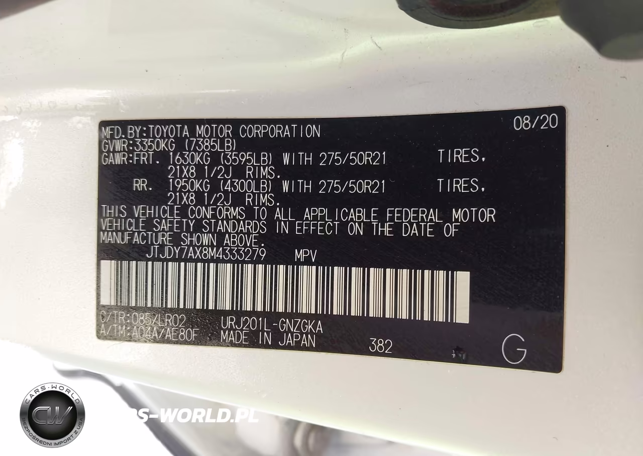2021 Lexus Lx 570 Three-Row VIN:JTJDY7AX8M4333279 - 9