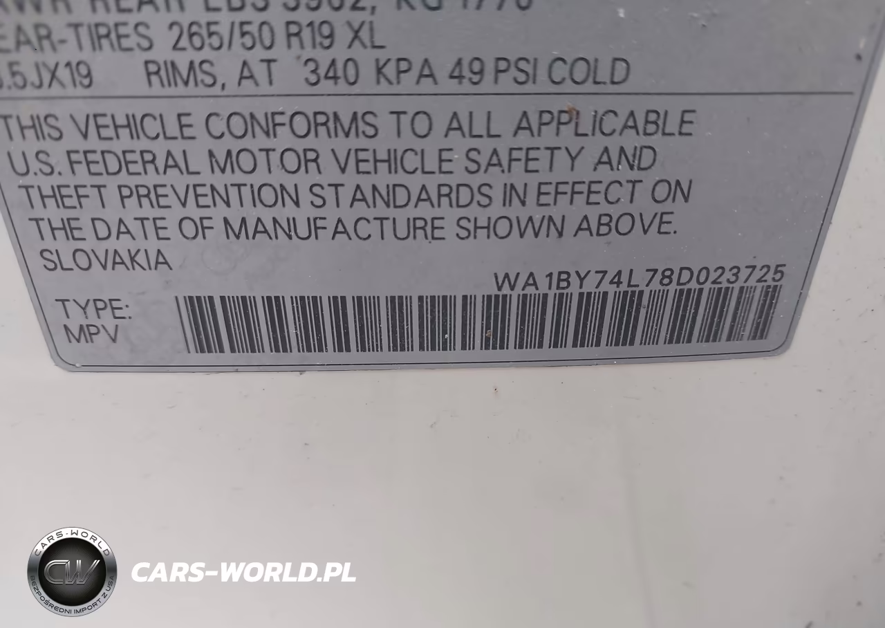 2008 Audi Q7 3.6 Premium VIN:WA1BY74L78D023725 - 9