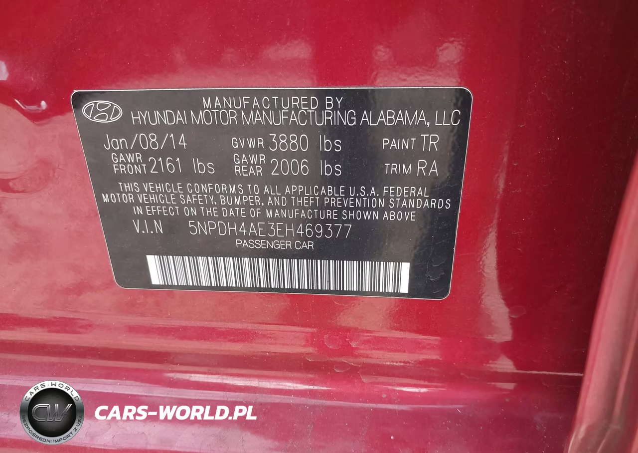 2014 Hyundai Elantra Se VIN:5NPDH4AE3EH469377 - 9