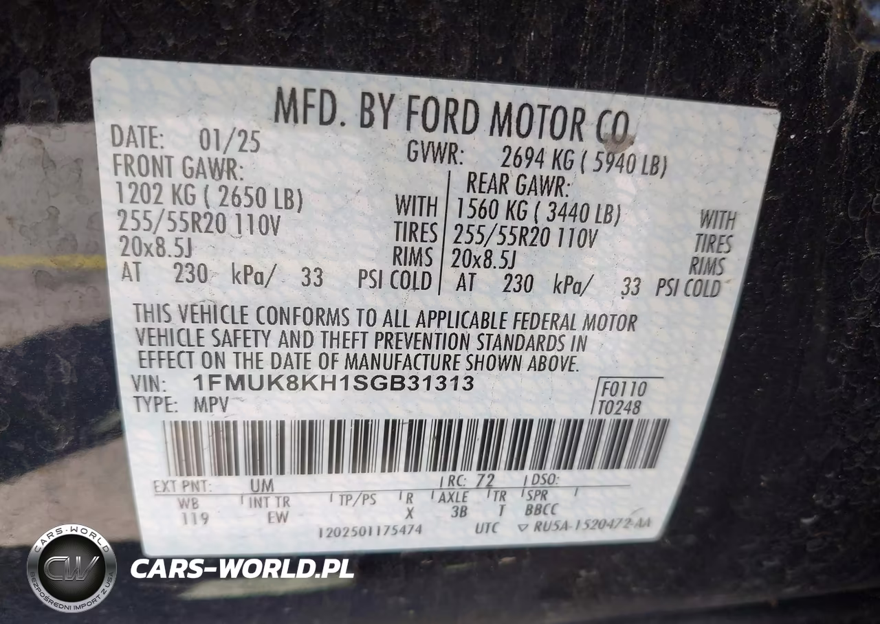 2025 Ford Explorer St-Line VIN:1FMUK8KH1SGB31313 - 9