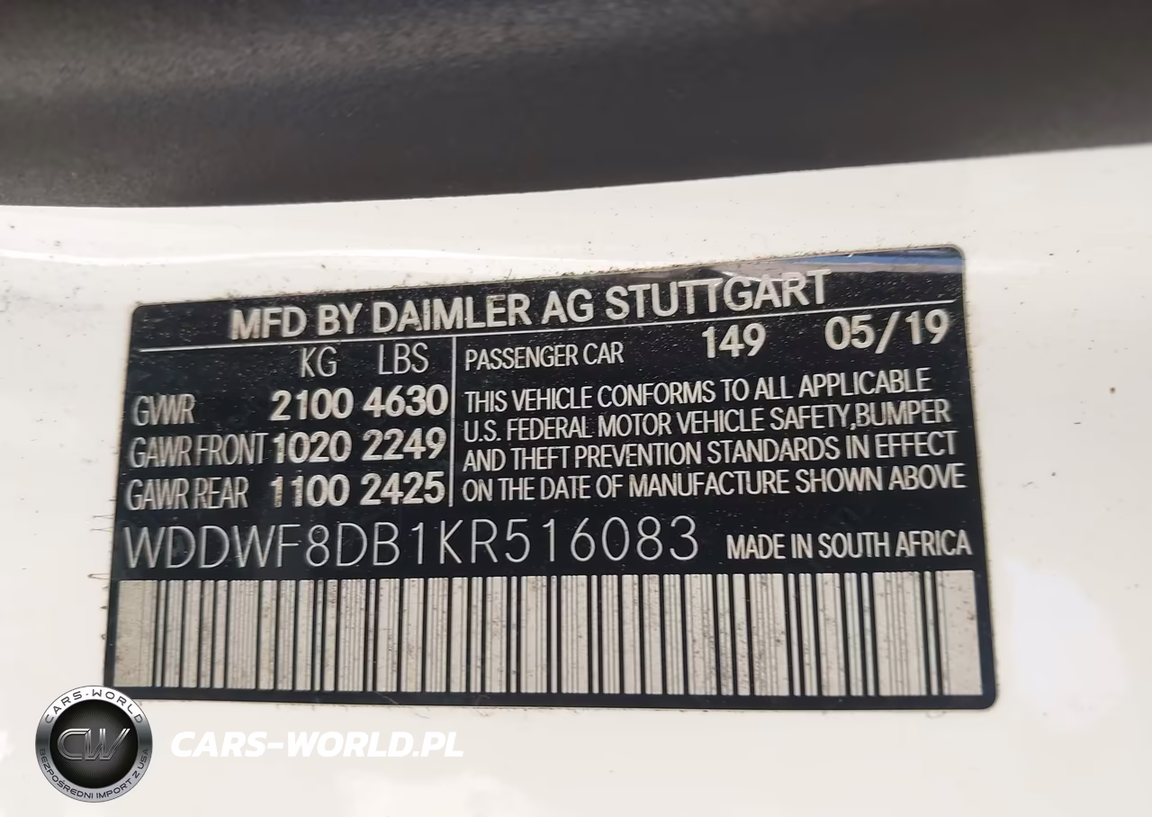 2019 Mercedes-Benz C 300 VIN:WDDWF8DB1KR516083 - 9