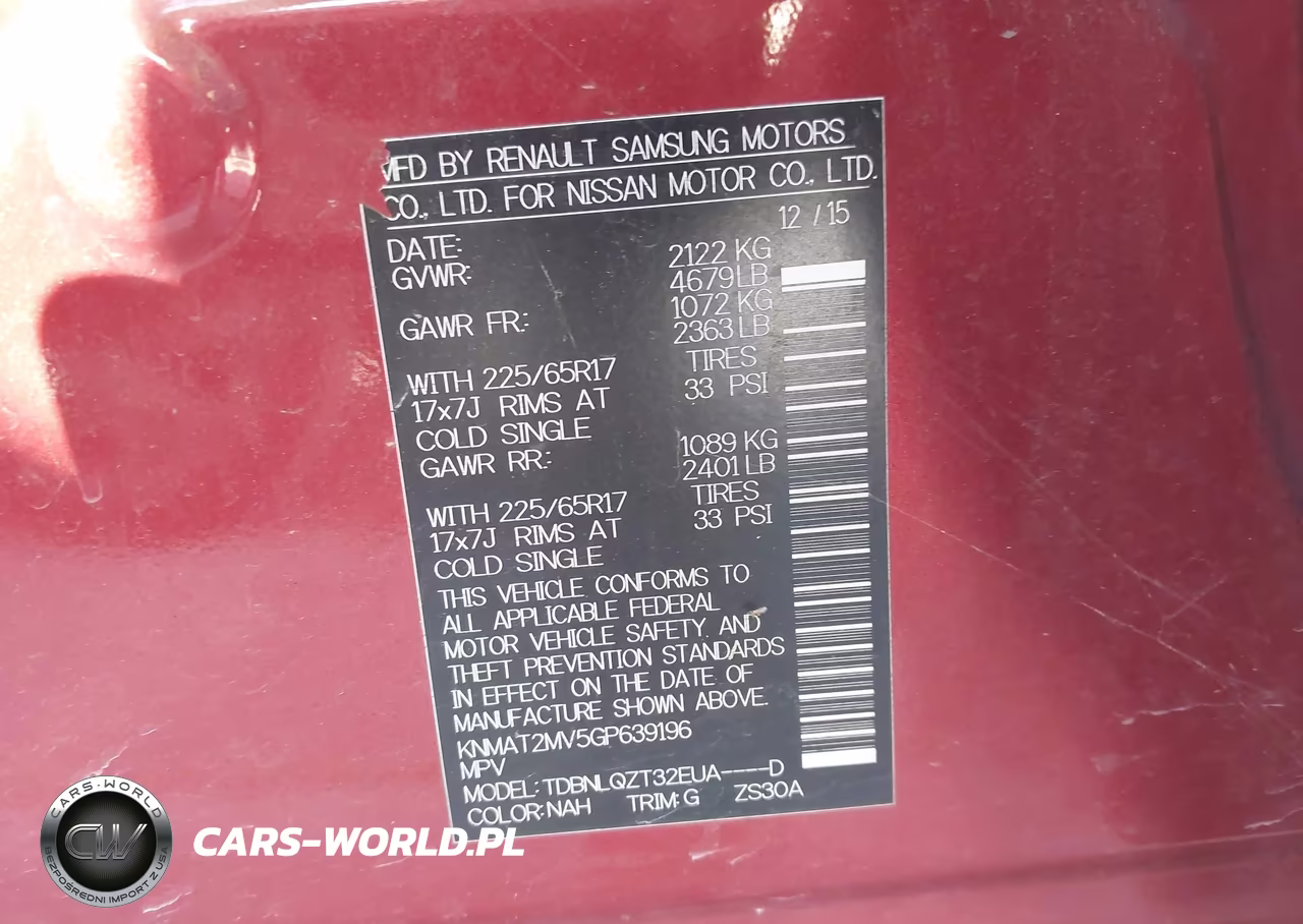 2016 Nissan Rogue Sv VIN:KNMAT2MV5GP639196 - 9