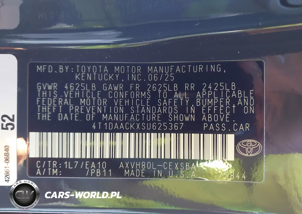 2025 Toyota Camry Se VIN:4T1DAACKXSU625367 - 9