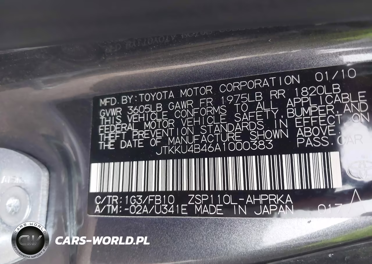 2010 Scion Xd VIN:JTKKU4B46A1000383 - 9