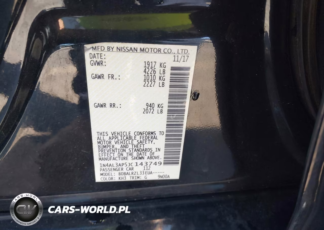 2018 Nissan Altima 2.5 Sl VIN:1N4AL3AP5JC143749 - 9