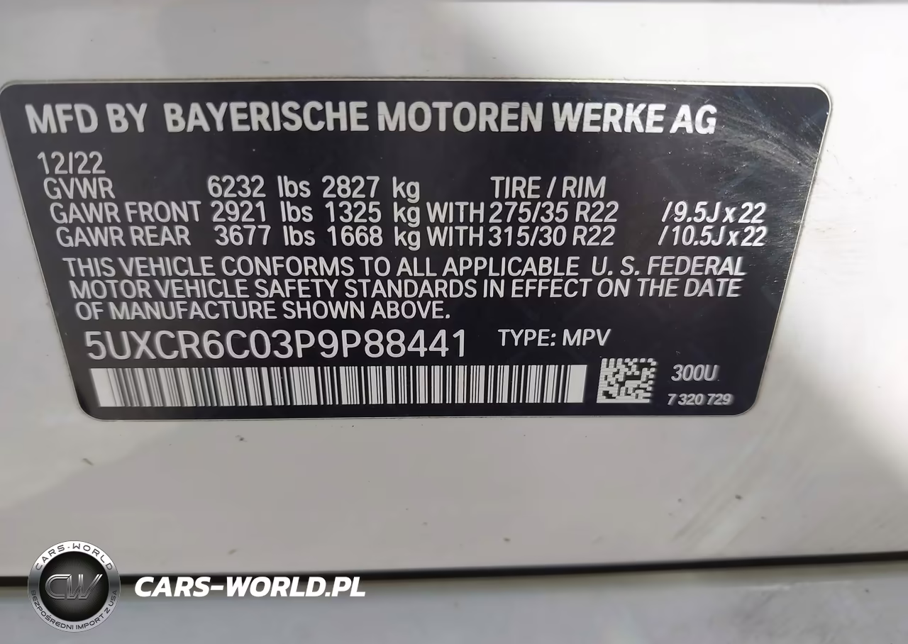 2023 BMW X5 xDrive40I VIN:5UXCR6C03P9P88441 - 9