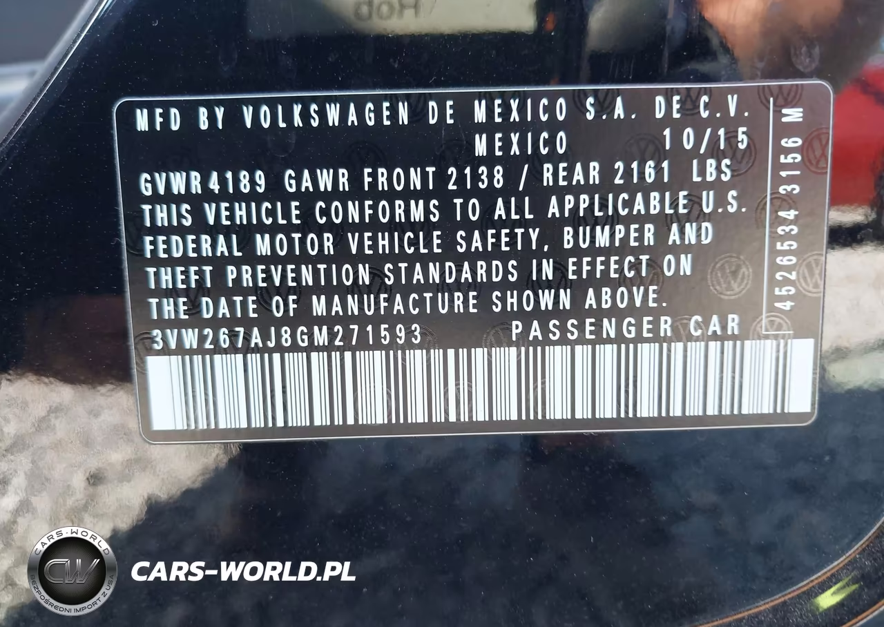 2016 Volkswagen Jetta 1.4T S VIN:3VW267AJ8GM271593 - 9