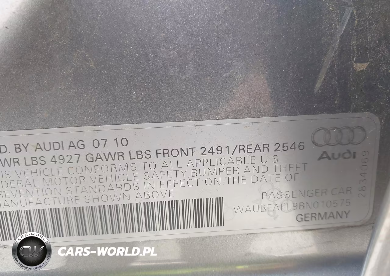 2011 Audi A4 2.0T Premium VIN:WAUBFAFL9BN010575 - 9