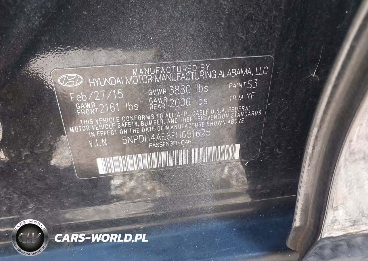 2015 Hyundai Elantra Se VIN:5NPDH4AE6FH651625 - 9