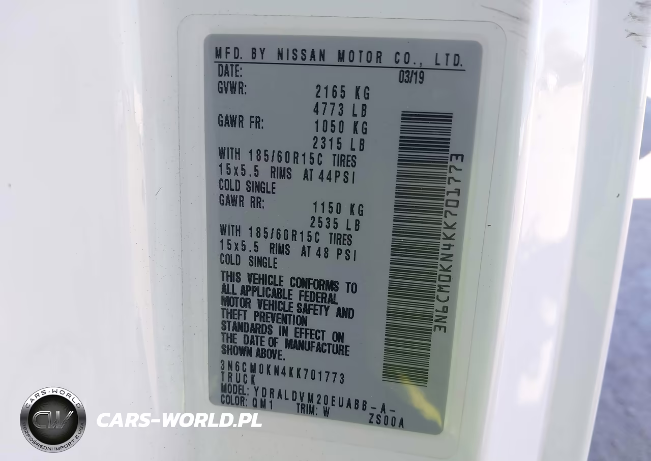 2019 Nissan Nv200 S VIN:3N6CM0KN4KK701773 - 9