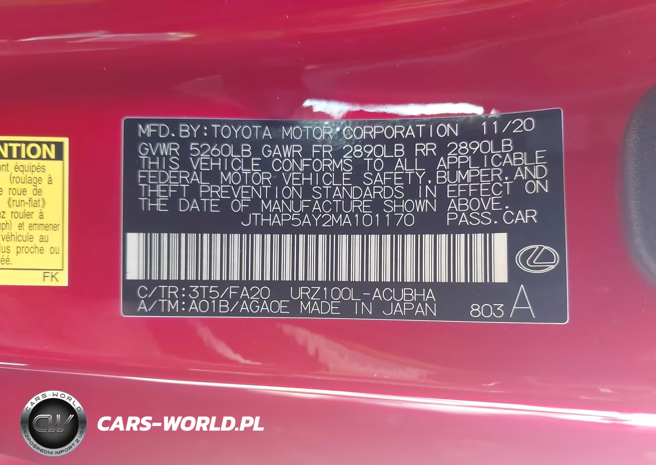 2021 Lexus Lc 500 VIN:JTHAP5AY2MA101170 - 9