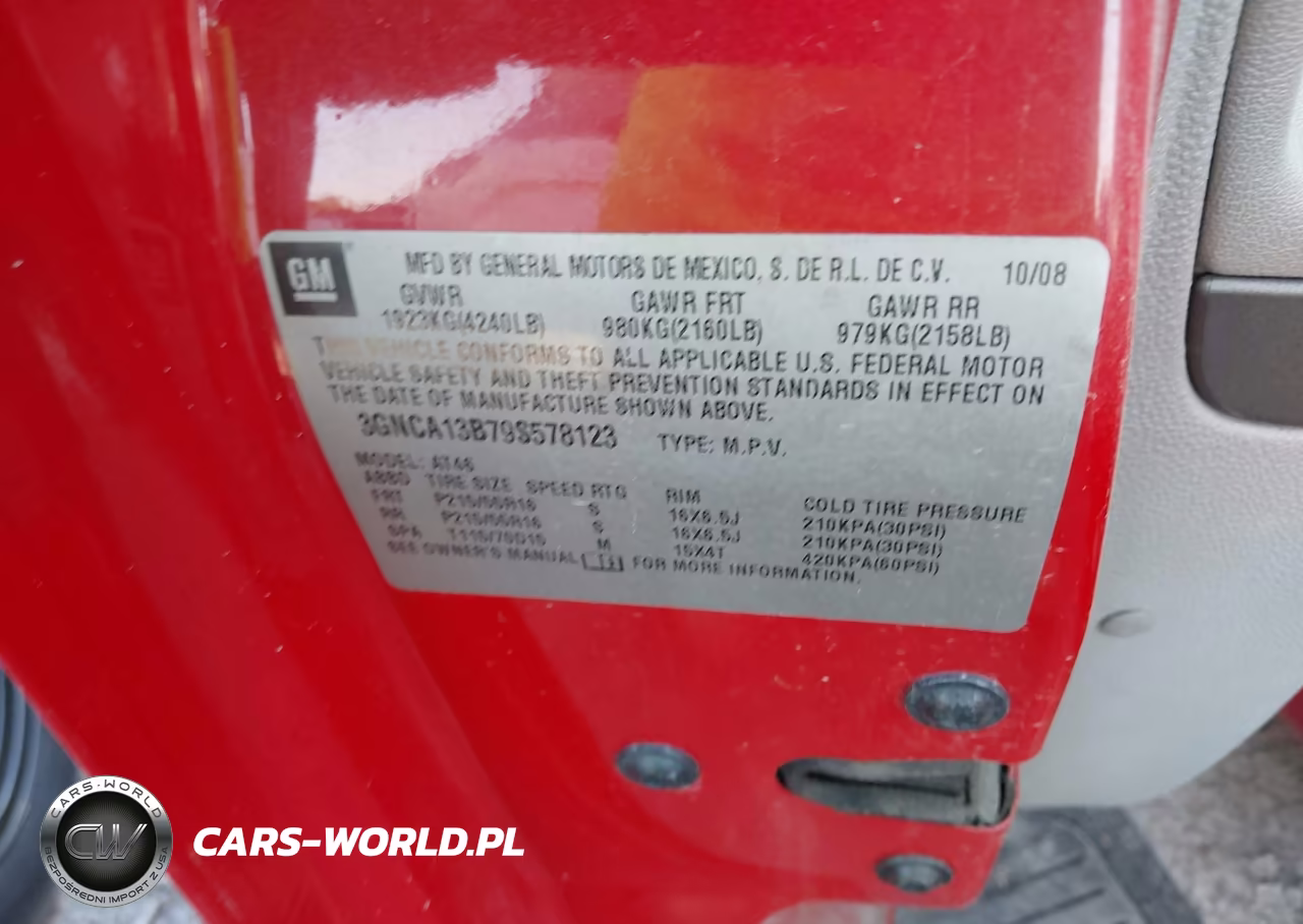 2009 Chevrolet Hhr Ls VIN:3GNCA13B79S578123 - 9