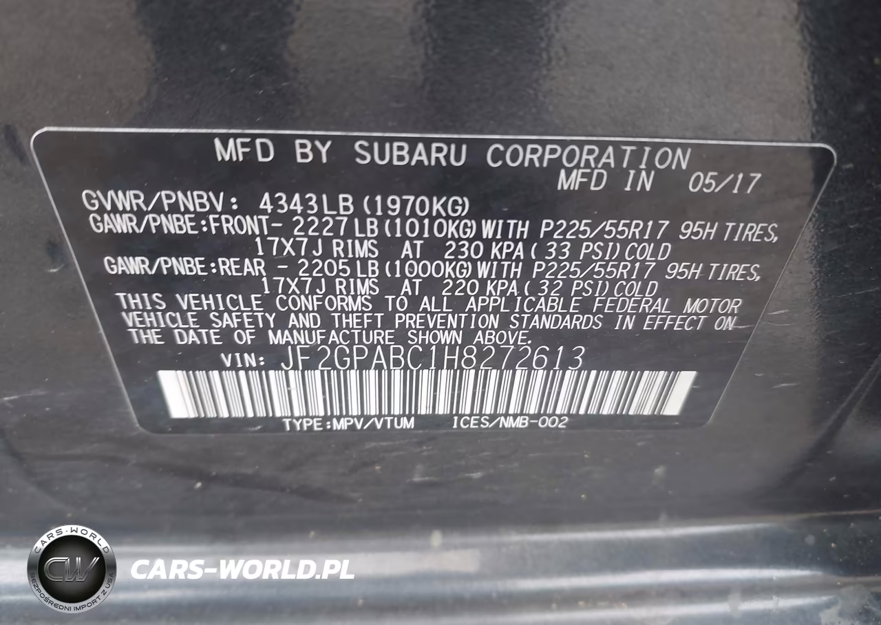 2017 Subaru Crosstrek 2.0I Premium VIN:JF2GPABC1H8272613 - 9