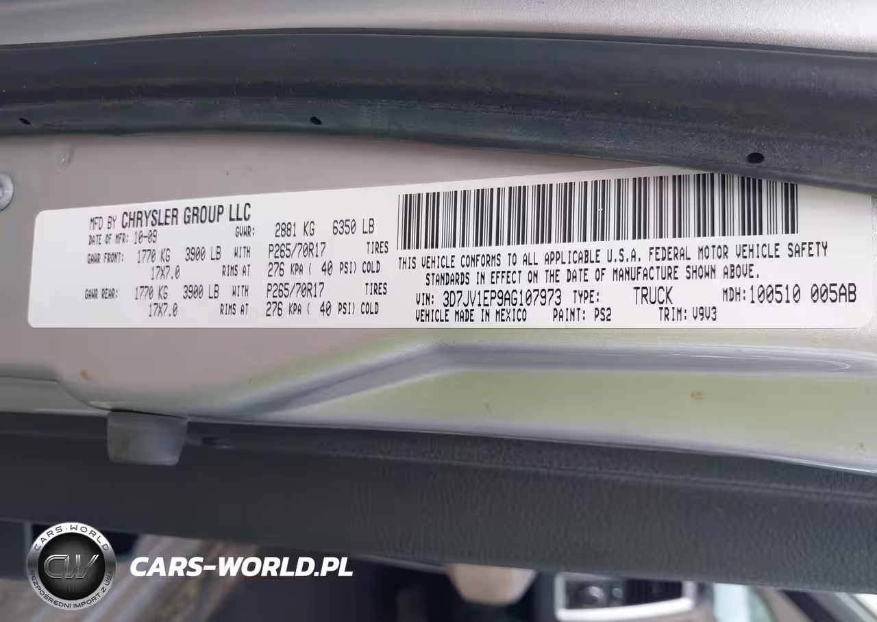 2010 Dodge Ram 1500 Slt-Sport-Trx VIN:3D7JV1EP9AG107973 - 9