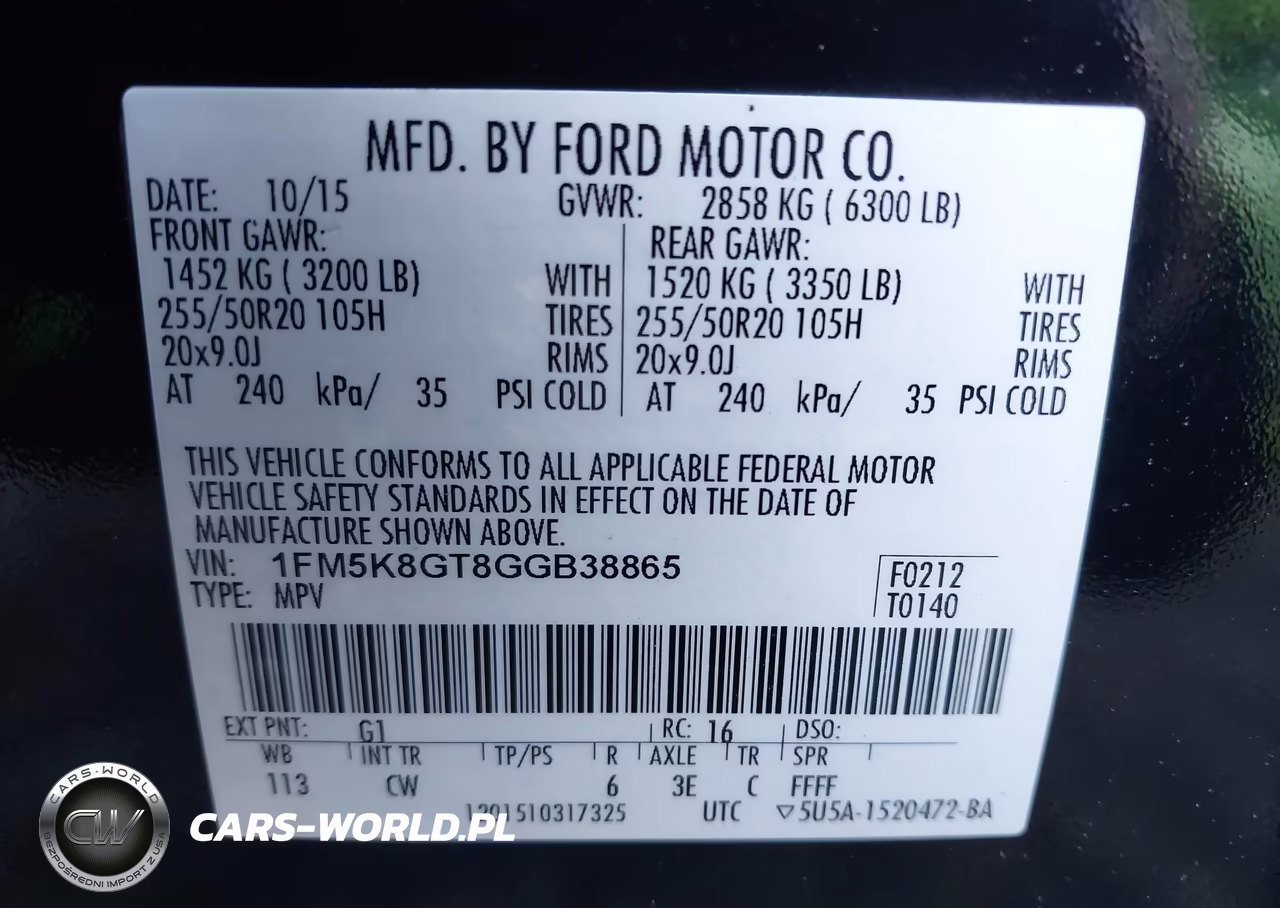 2016 Ford Explorer Sport VIN:1FM5K8GT8GGB38865 - 9