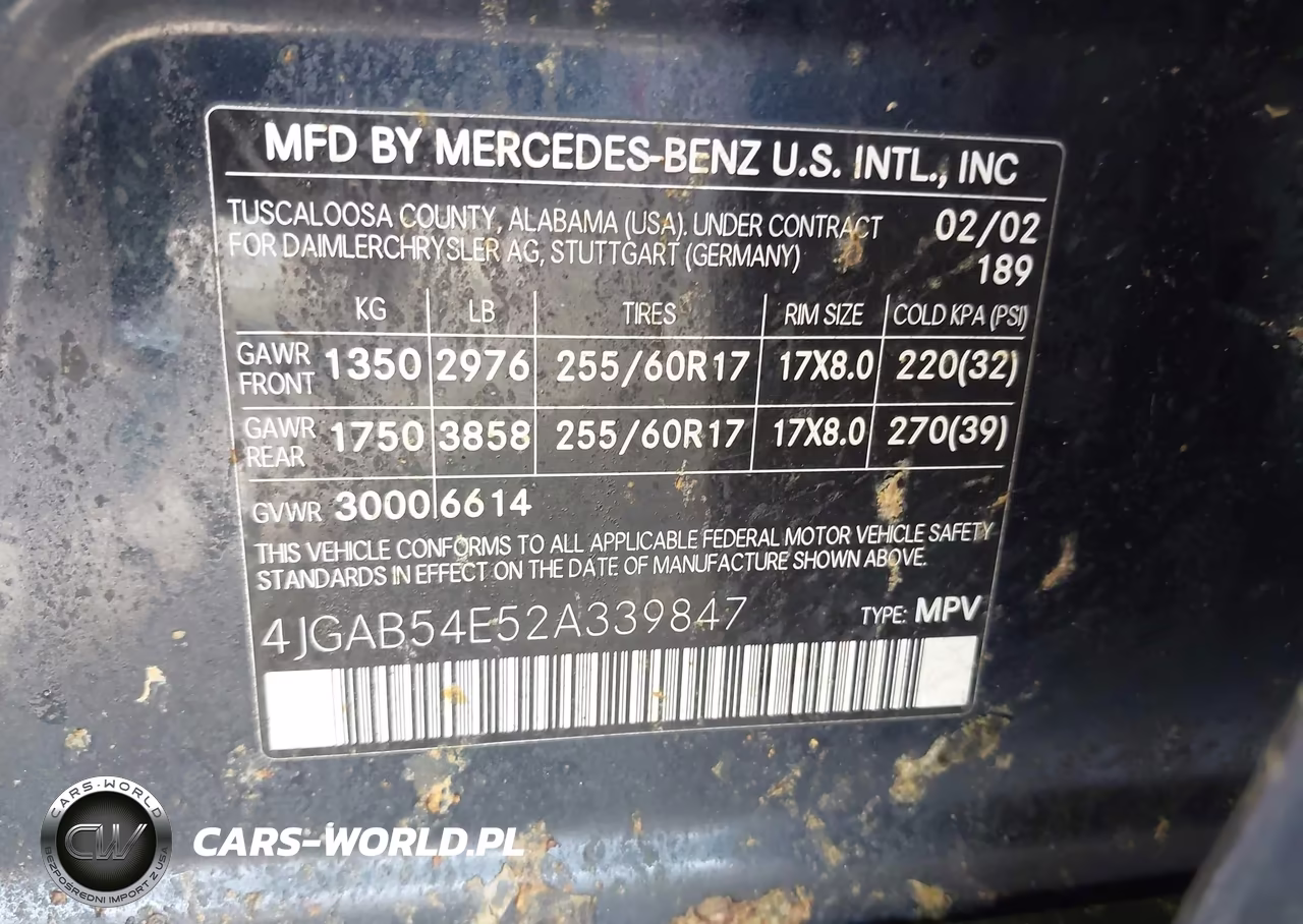 2002 Mercedes-Benz Ml 320 VIN:4JGAB54E52A339847 - 9