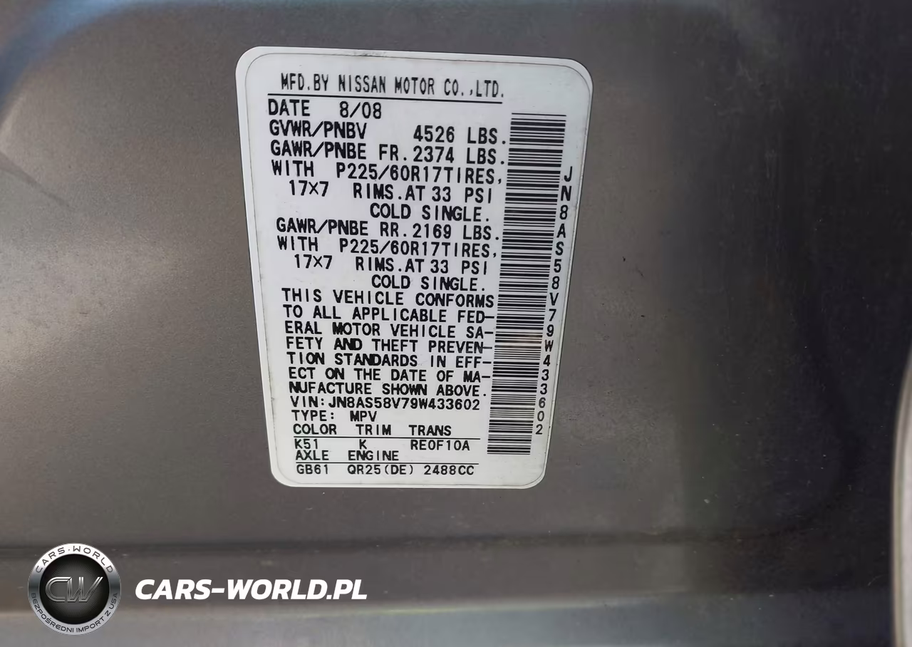 2009 Nissan Rogue Sl VIN:JN8AS58V79W433602 - 9