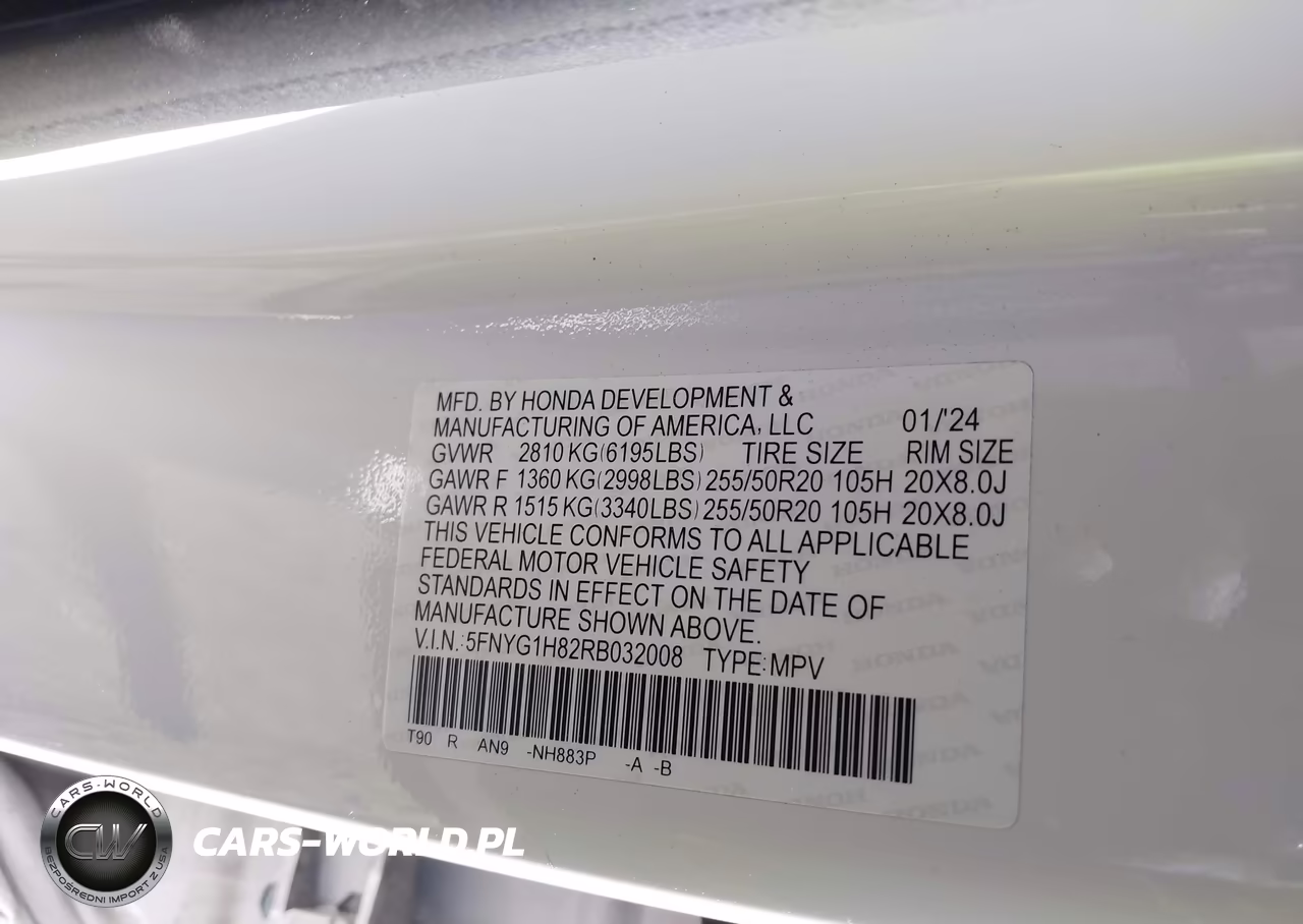2024 Honda Pilot Elite VIN:5FNYG1H82RB032008 - 9